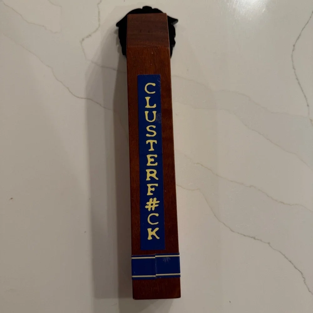 Double Mountain Brewery Clusterf#ck Wood Beer Tap Handle Hood River PNW